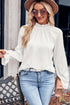 Versatile Pleated Mock Neck Top