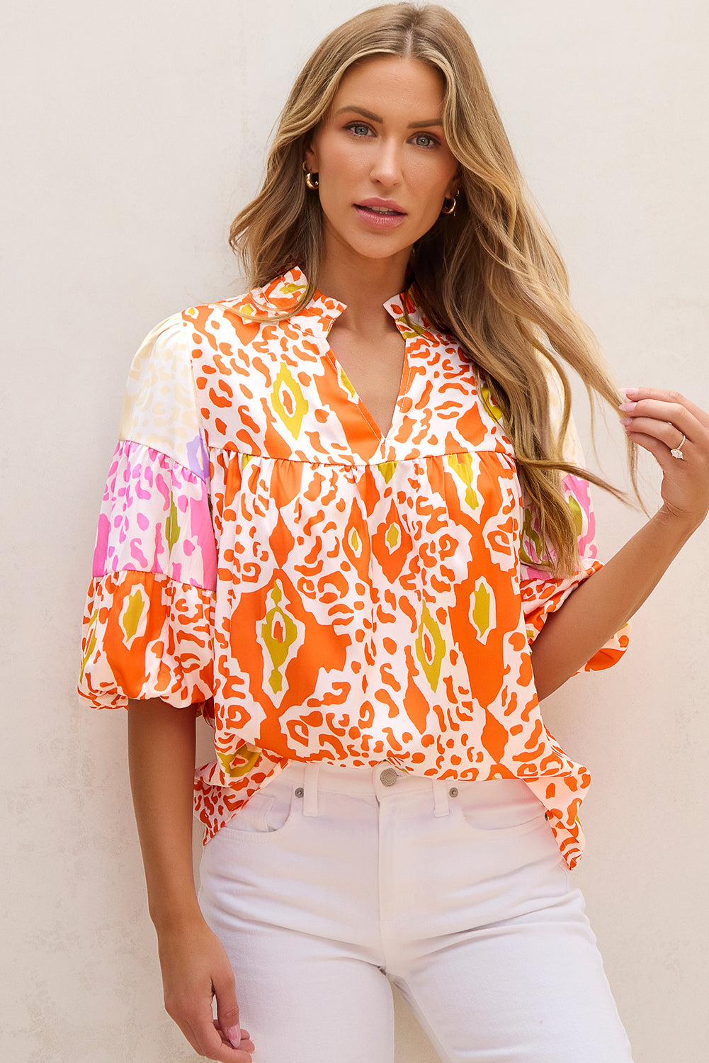 Multicolor Leopard Print Blouse