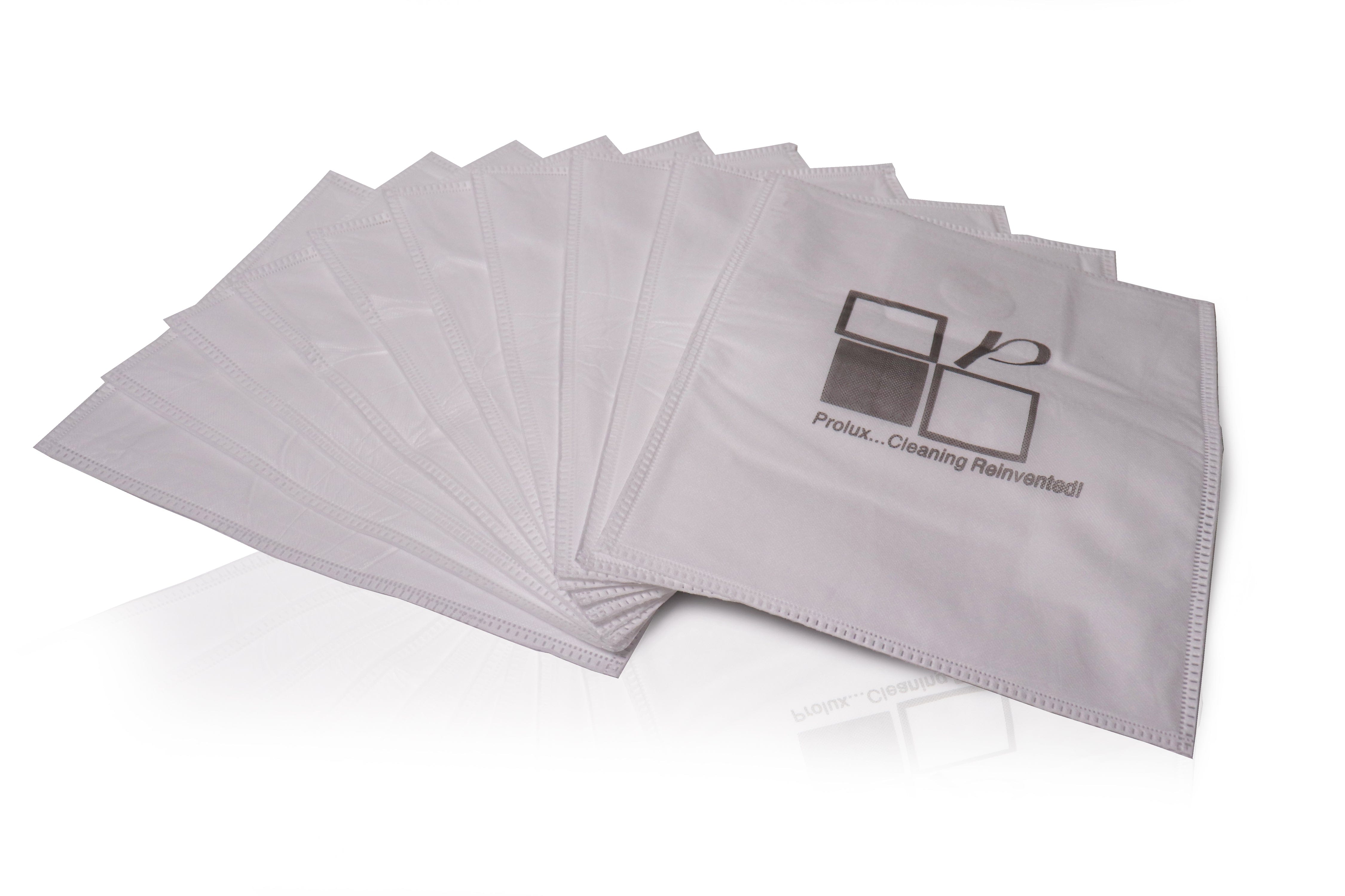 Paquete de 10 bolsas para la aspiradora de mochila inalámbrica Prolux de 8 cuartos