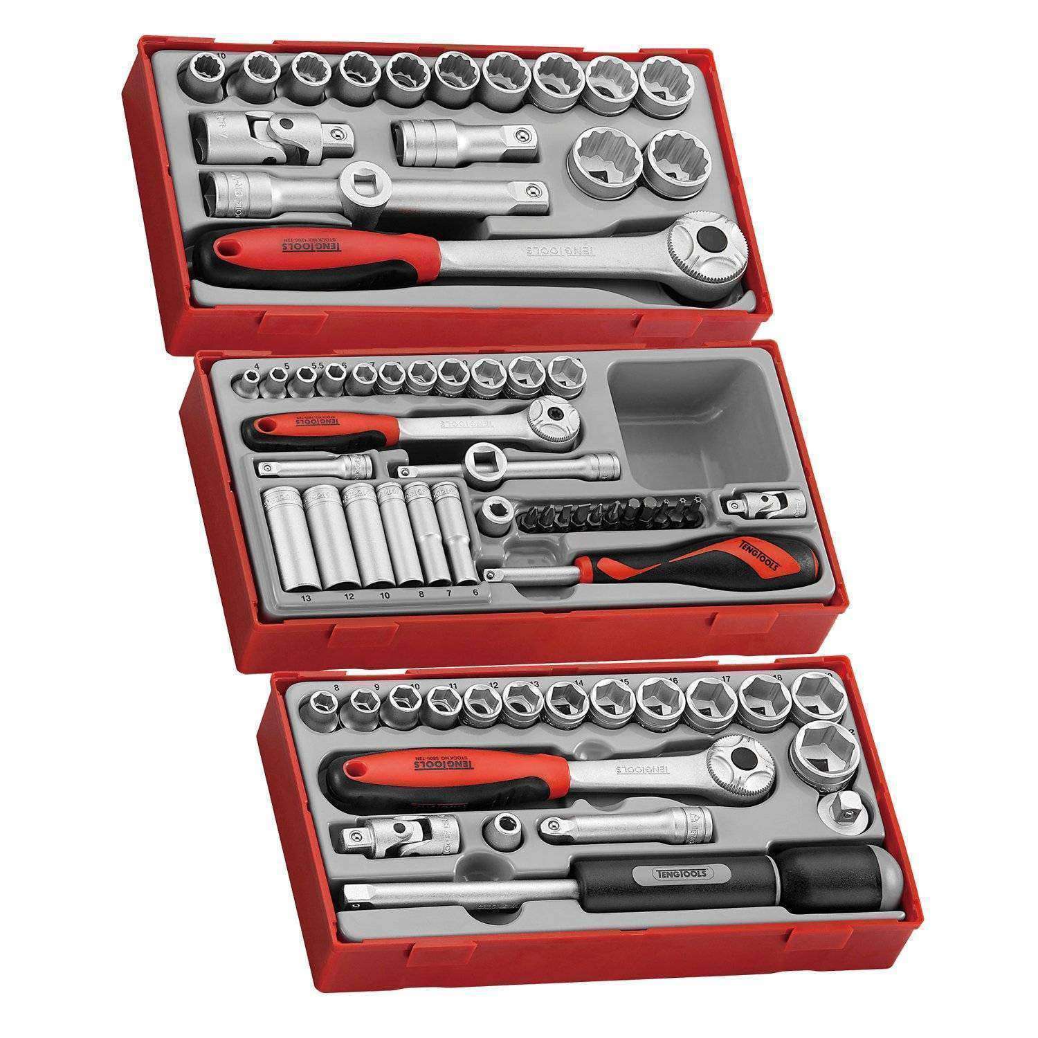 Teng Tools 72 Piece Mixed Drive Socket Set - TT1218-KIT1