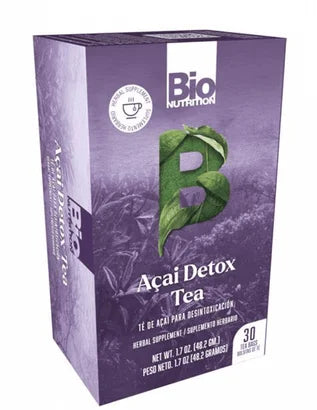 Bio Nutrition - Té detox de açaí, 30 bolsitas (paquete de 1) - Limpieza suave a base de hierbas