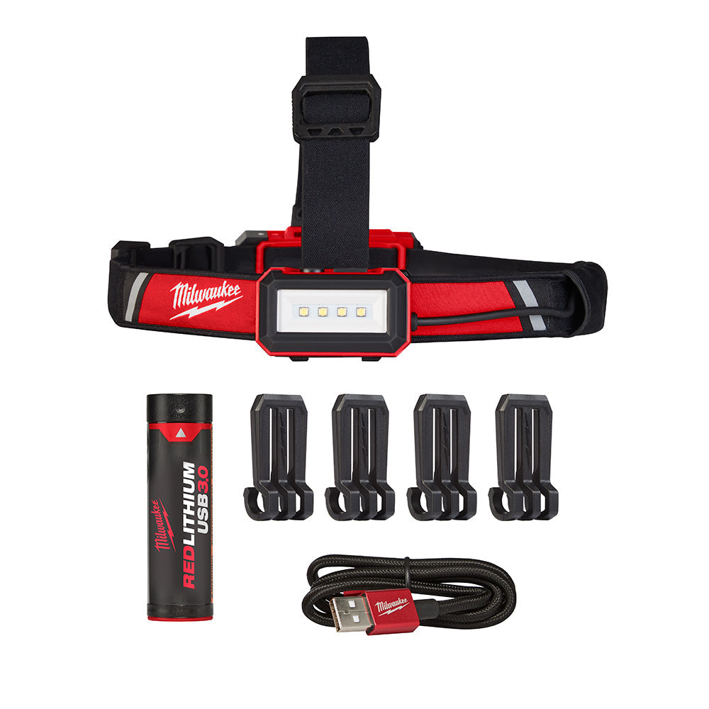 Linterna frontal de perfil bajo recargable por USB Milwaukee 2115-21