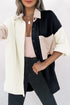 Long Sleeve Contrast Panel Blouse
