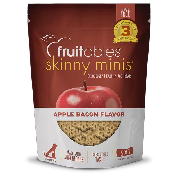 Golosinas para perros Fruitables de tocino y cecina de manzana (paquete de 6, 12 oz cada una)