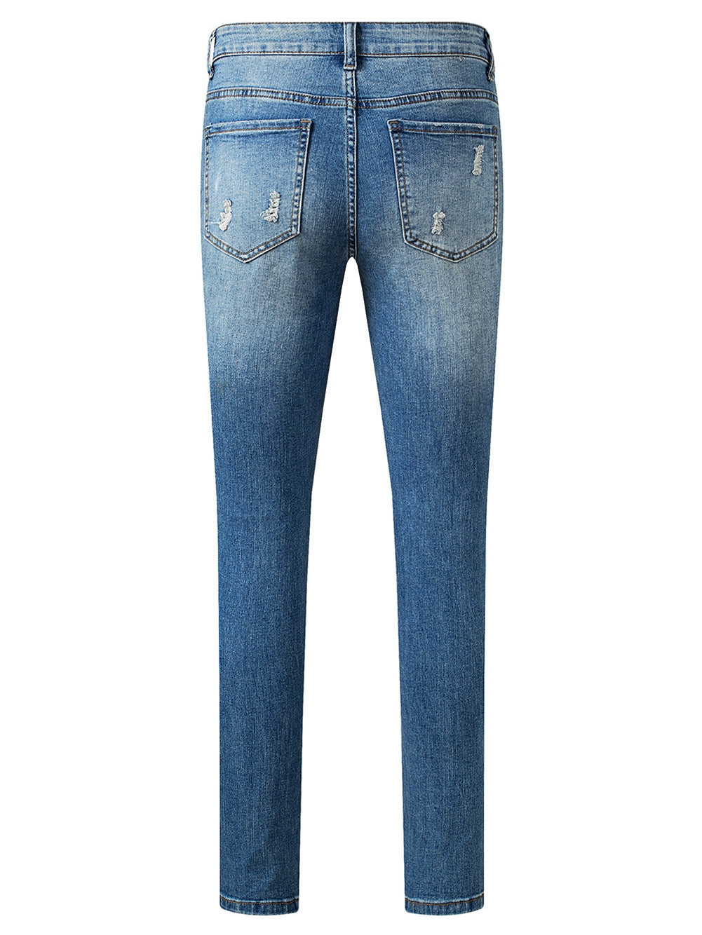 Ripped Jeans with Patriotic Patches