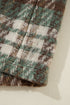 Relaxed Fit Plaid Shirt Jacket for Plus Size