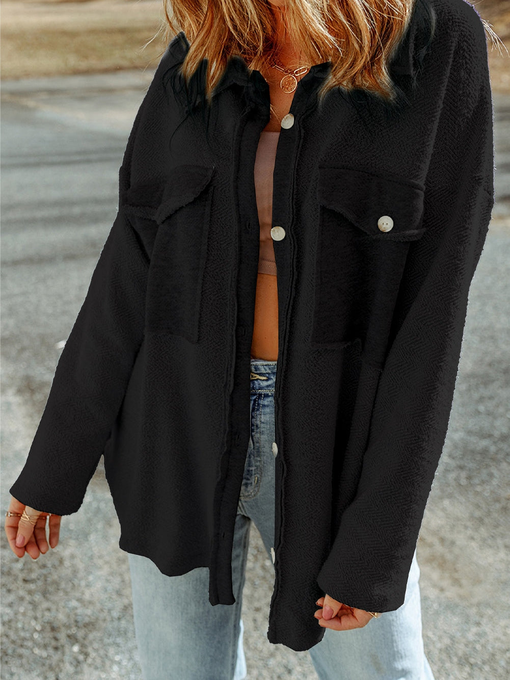 Effortless Style Long Sleeve Jacket