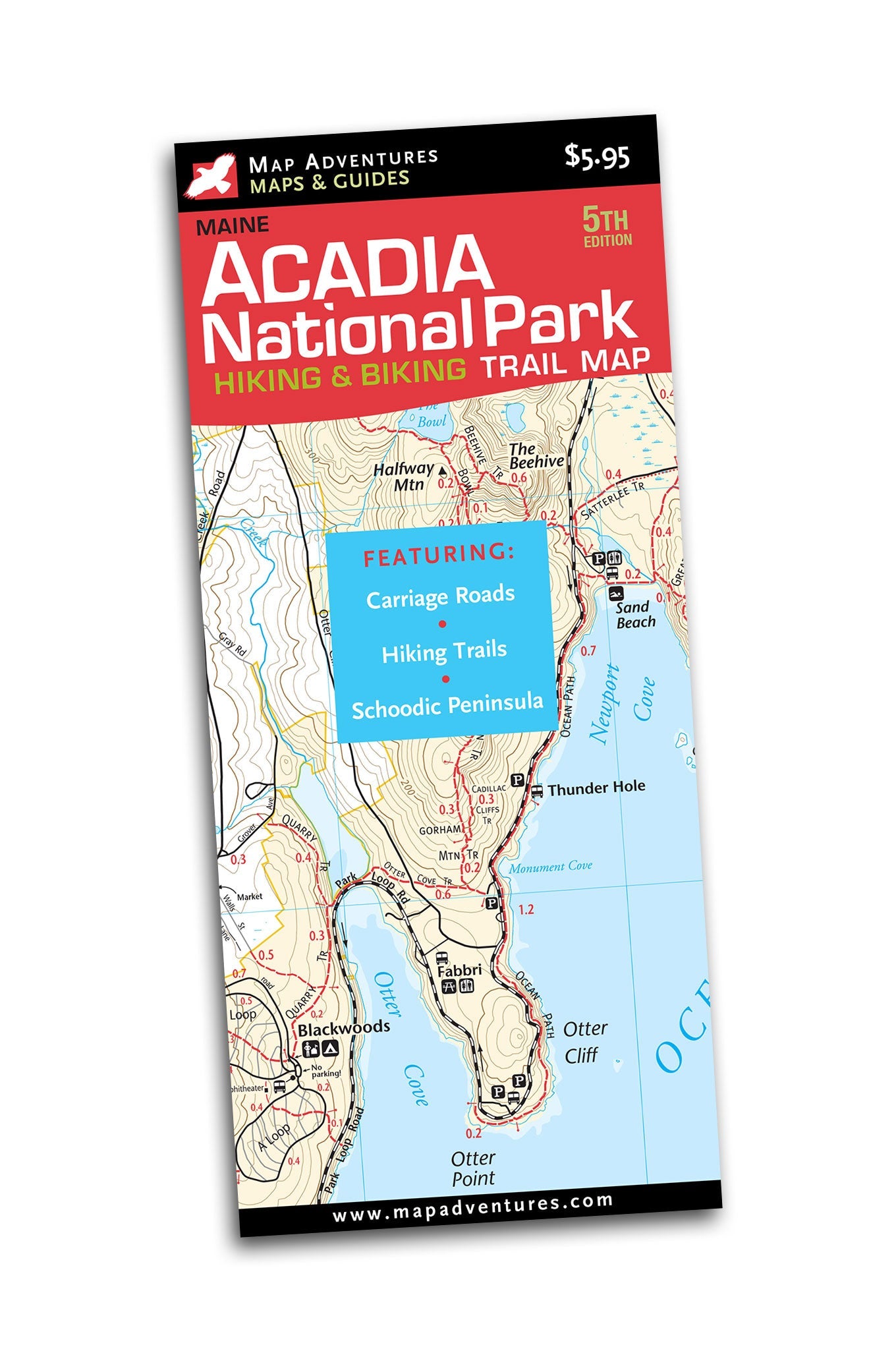 Acadia National Park Hiking Trail Map