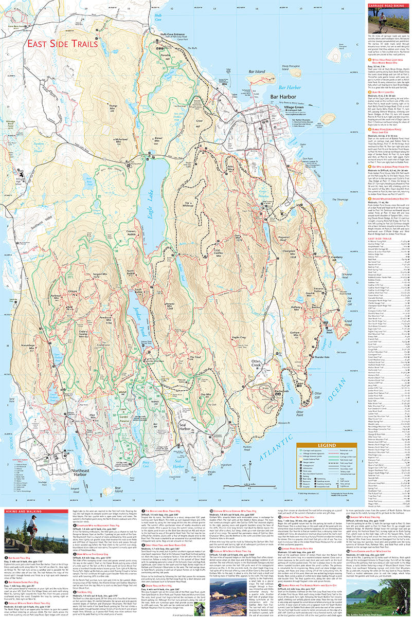 Acadia National Park Hiking Trail Map