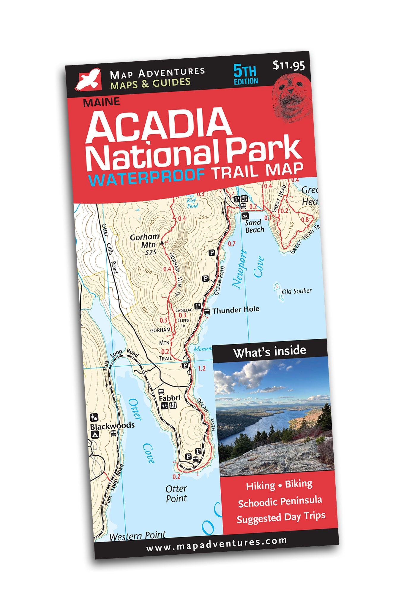 Acadia National Park Hiking Trail Map