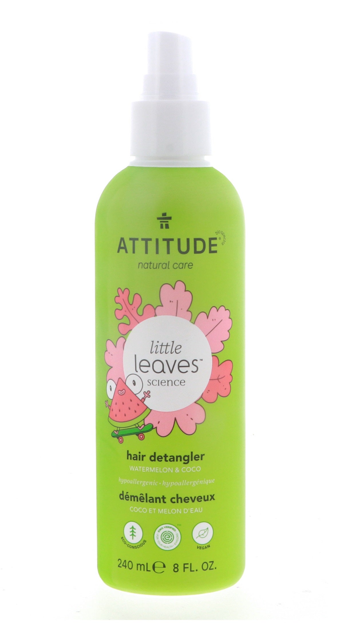 Desenredante capilar Attitude: Sandía y coco - 226 ml