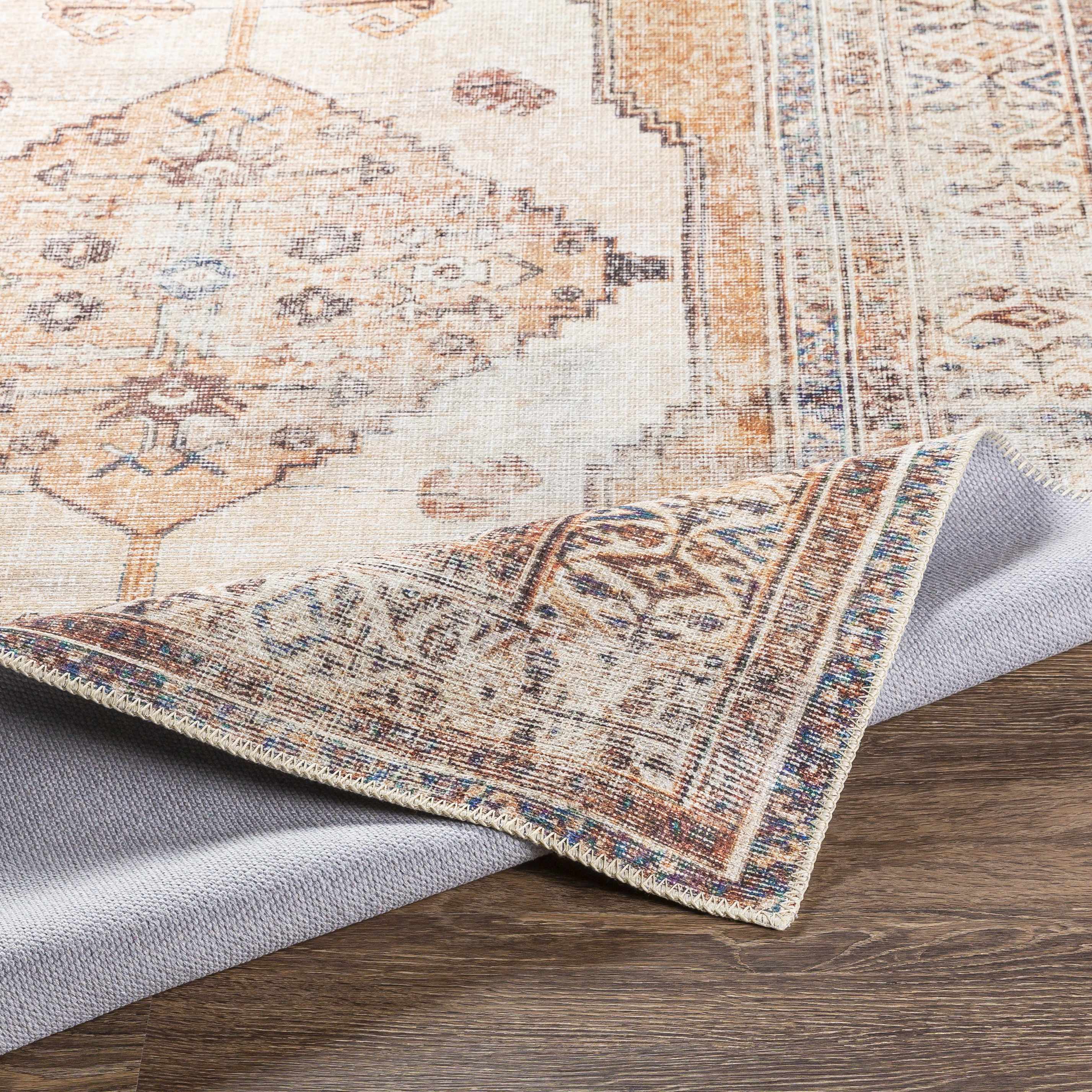 Alfombra lavable de pelo plano vintage Arncliffe