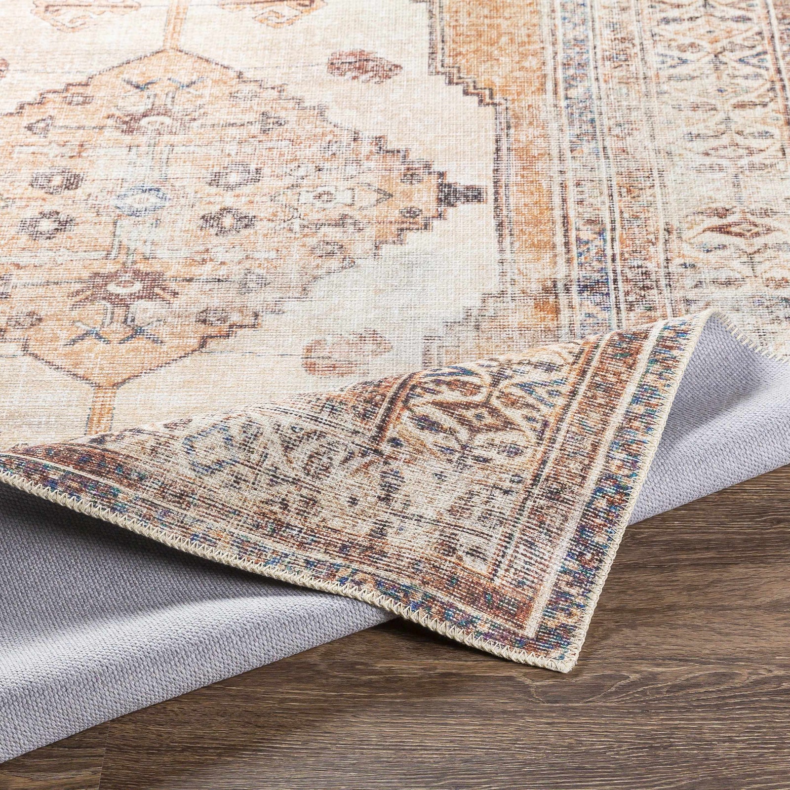 Alfombra lavable de pelo plano vintage Arncliffe