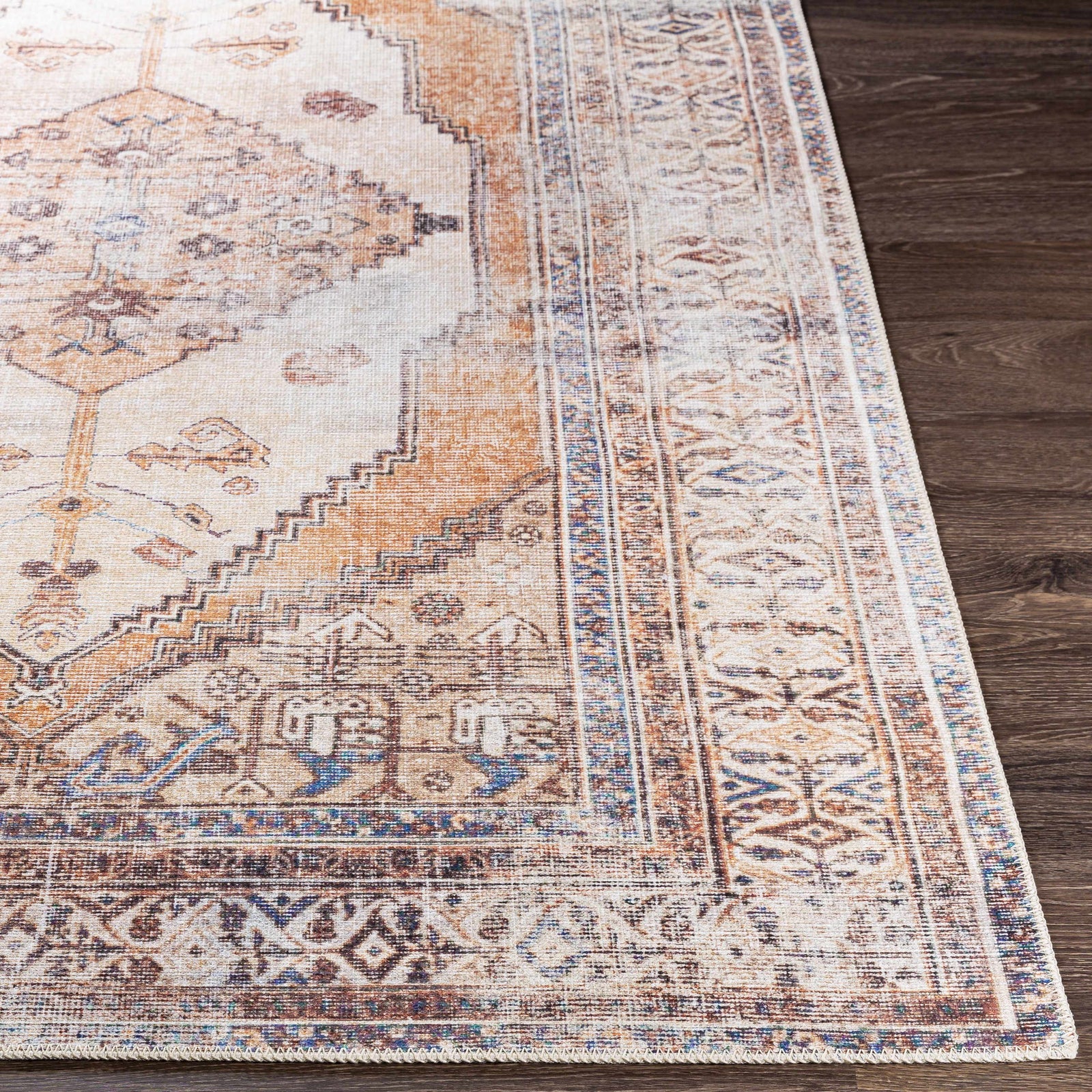 Alfombra lavable de pelo plano vintage Arncliffe