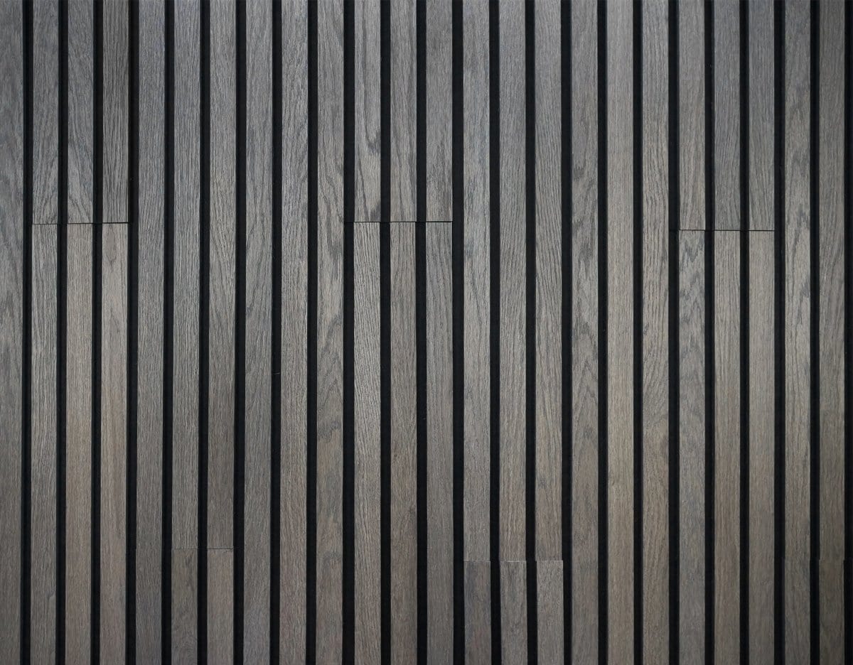 Theory Acoustic 11/16 in. x 6.42 in. x 46 in. Sound Damping Wood Wall Panels - Grey Largo Oak  (16.6 Sq. Ft.)