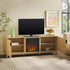 Mueble de TV moderno con chimenea eléctrica independiente de 70" de estilo escandinavo de Reema