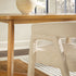 Silla de comedor Ezra Modern Boucle de madera maciza con respaldo redondeado (juego de 2)
