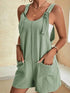 Trendy Green Romper with Functional Pockets