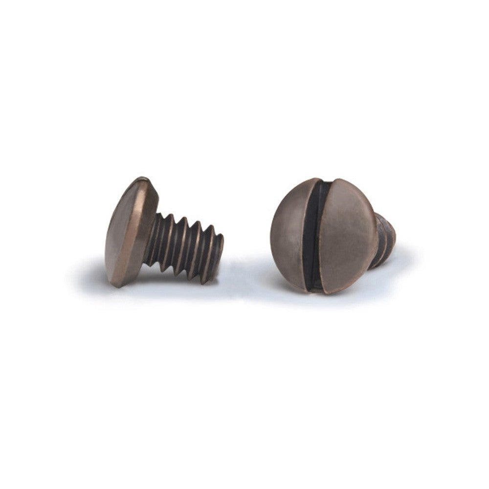 Tornillos para placa de pared de 1/4 de pulgada de bronce envejecido (paquete de 10)