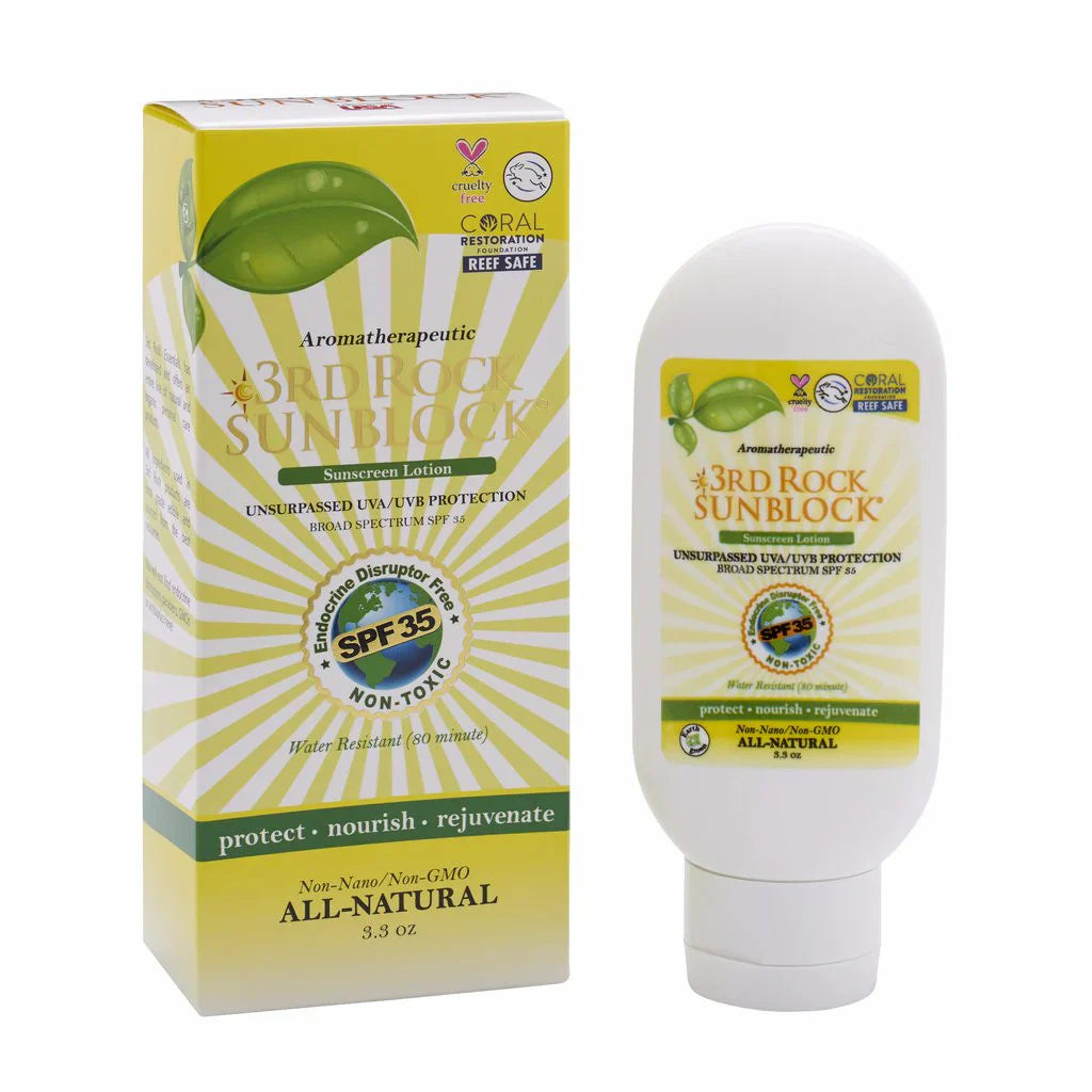 3rd Rock Essentials - Sunscreen Lotion SPF 35, 3.3 oz - Dairy, Gluten, Wheat-Free