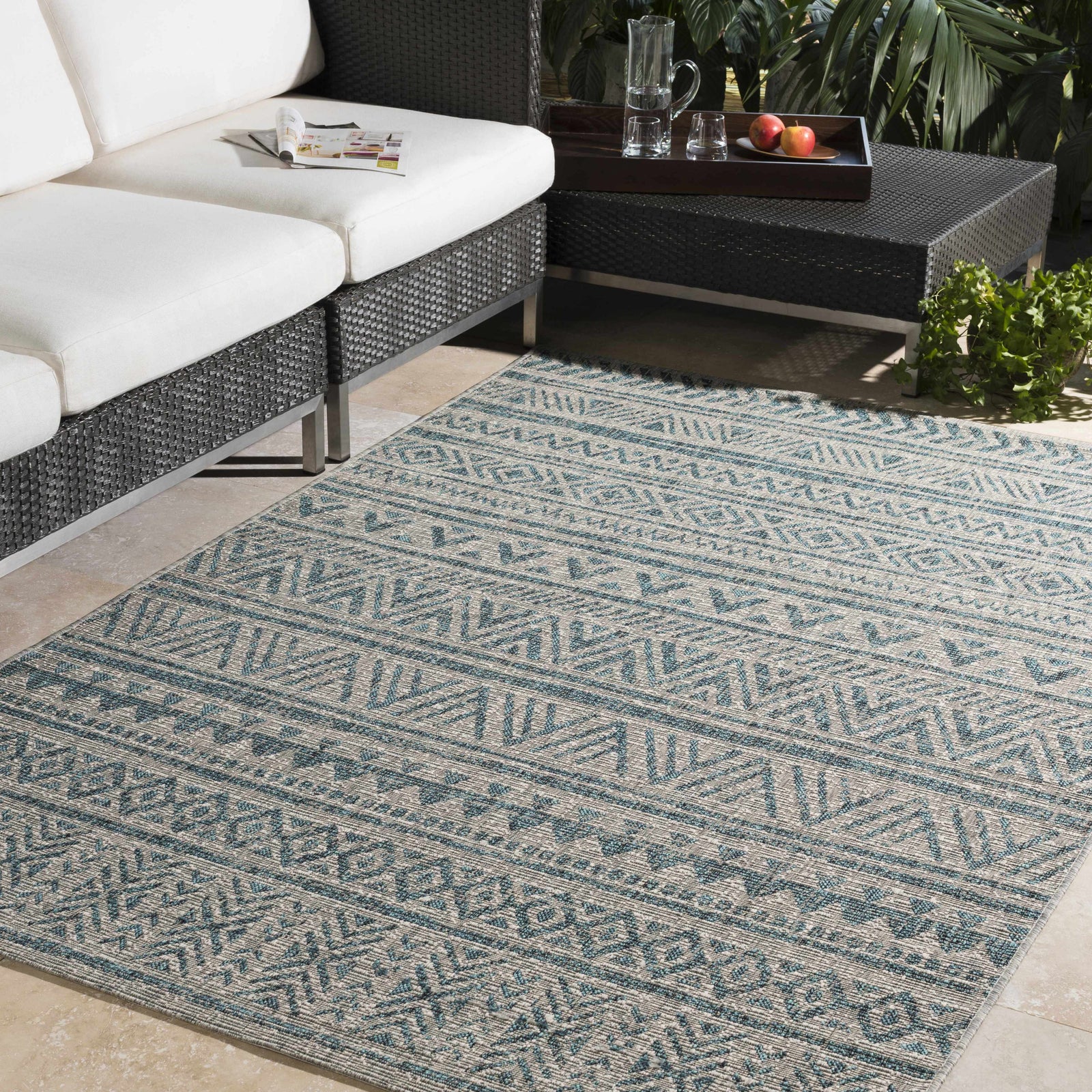 Alfombra de alto rendimiento con diseño integral Novato Aqua