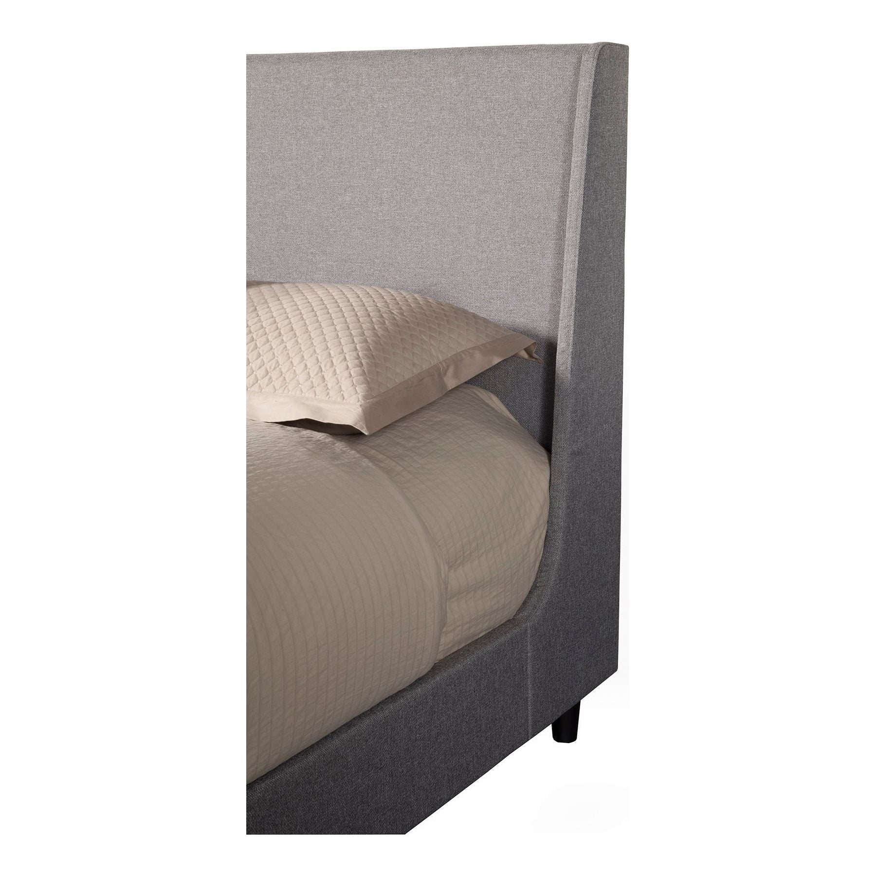 Cama Amber, lino gris