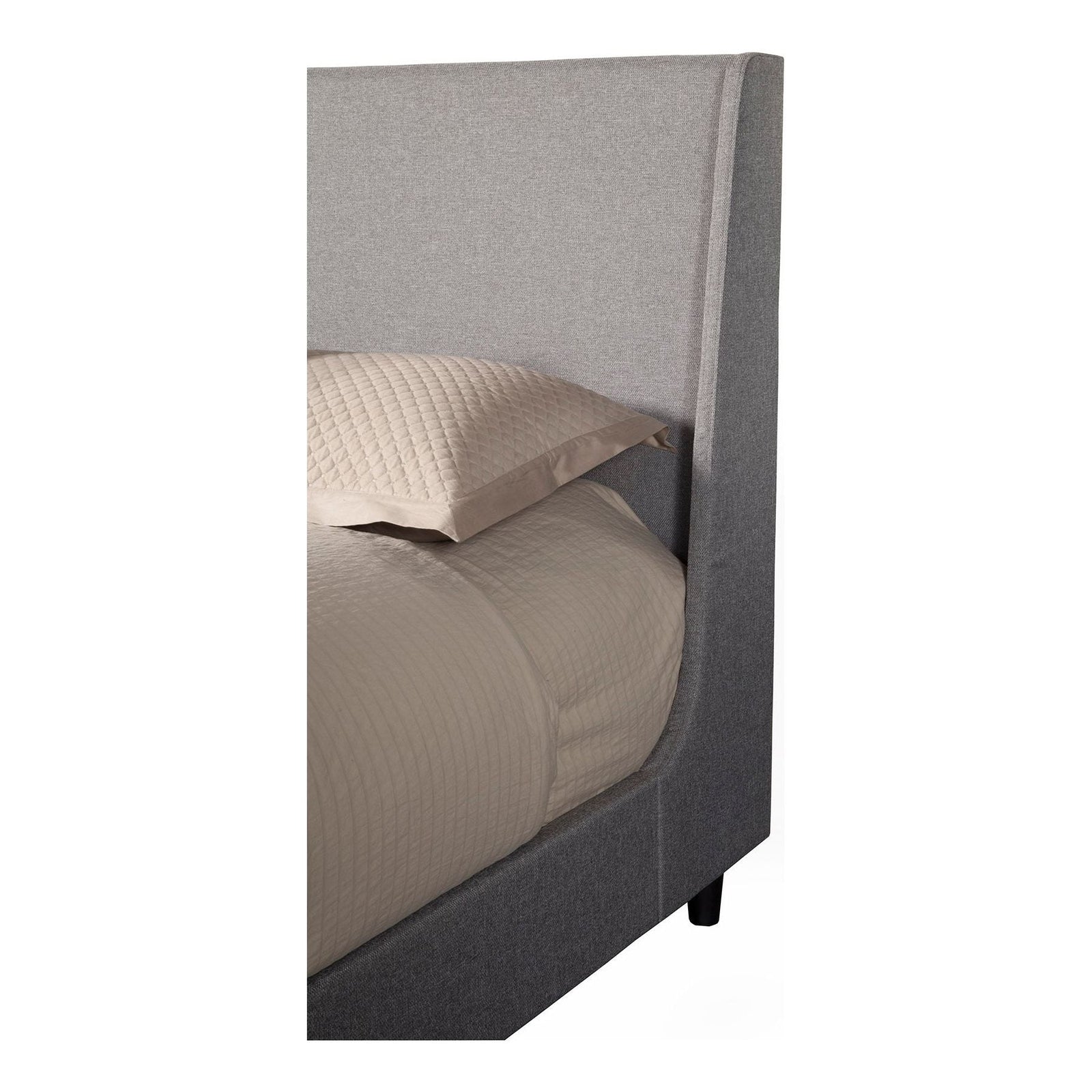 Cama Amber, lino gris