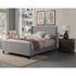 Cama Amber, lino gris
