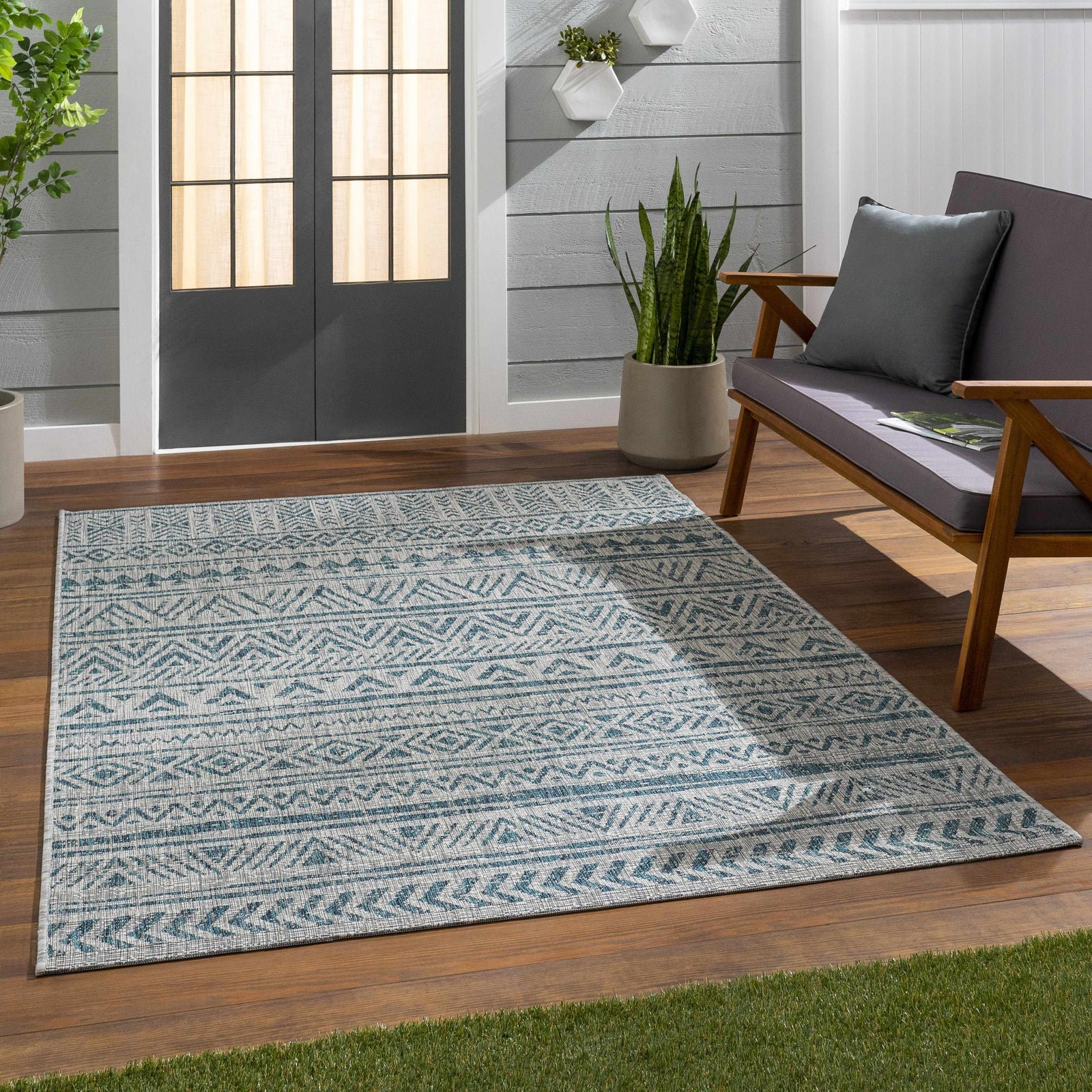 Alfombra de alto rendimiento con diseño integral Novato Aqua