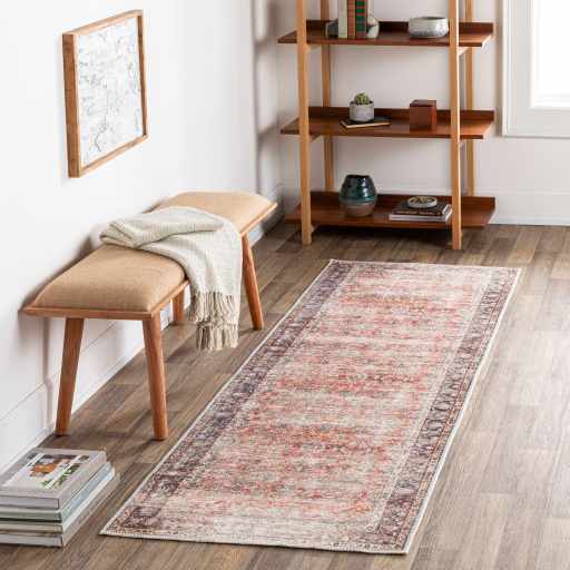 Alfombra lavable desgastada Anahawan color óxido - Liquidación