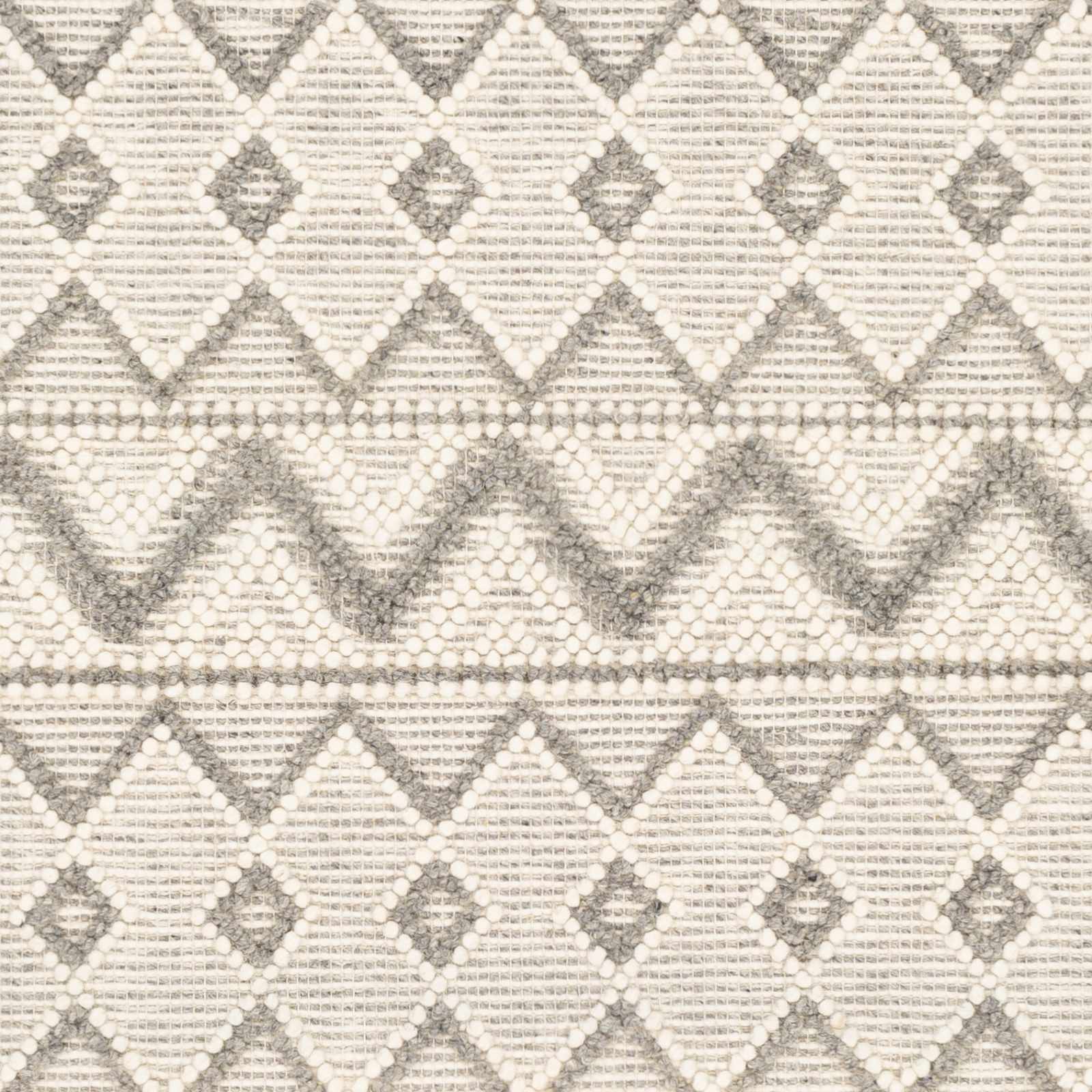 Alfombra de lana gris y crema Whittington - Ofertas especiales