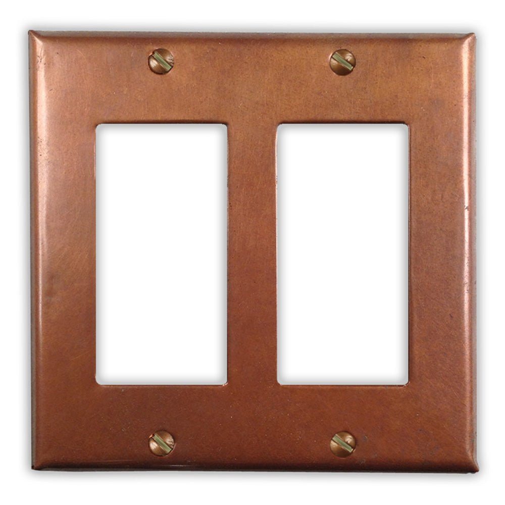 Cobre antiguo - Placa de pared con 2 balancines