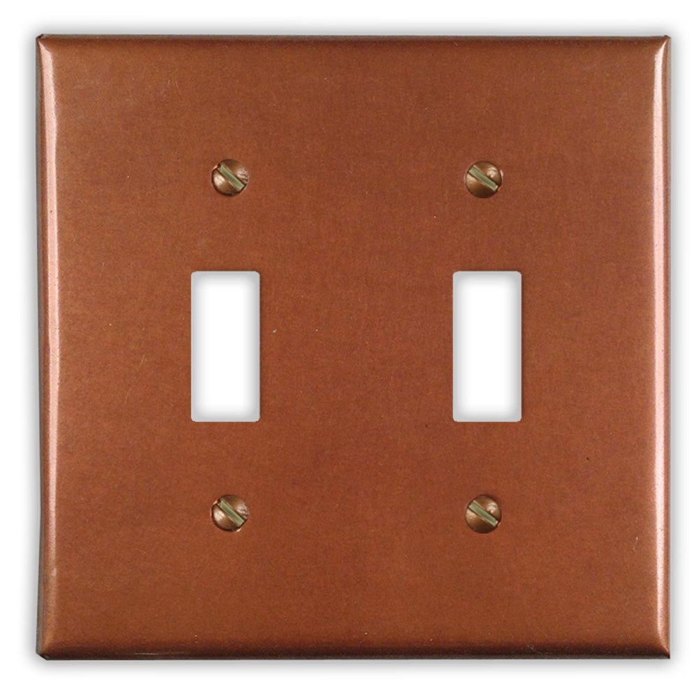 Cobre antiguo - Placa de pared con 2 palancas