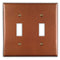 Cobre antiguo - Placa de pared con 2 palancas