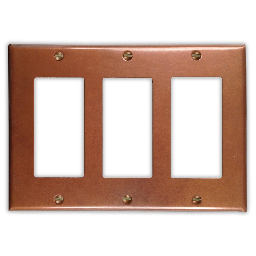 Antique Copper - 3 Rocker Wallplate