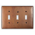 Cobre antiguo - Placa de pared con 3 palancas