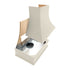 Antique White Range Hood With Curved Strapped Front and Decorative Trim - 30", 36", 42", 48", 54" and 60" Widths Available