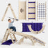Apollo 5 in 1 Climbing Set:  Pikler Triangle, Net, Arch, Slide Board, and Cushion for Little Astronauts