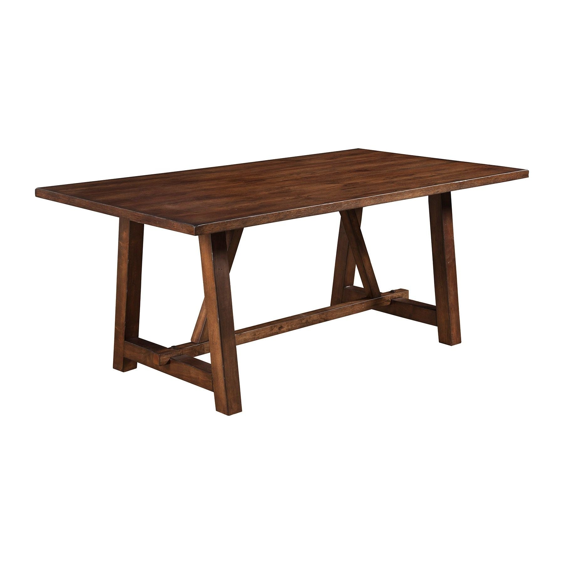 Mesa de comedor con caballete Arendal, roble oscuro bruñido