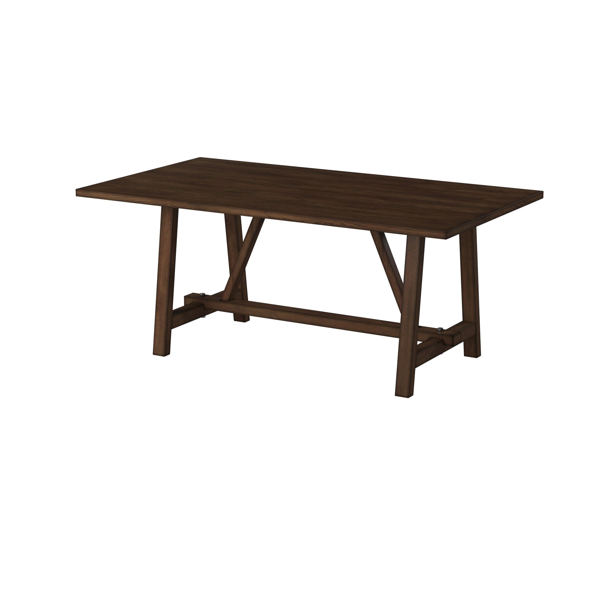 Mesa de comedor con caballete Arendal, roble oscuro bruñido