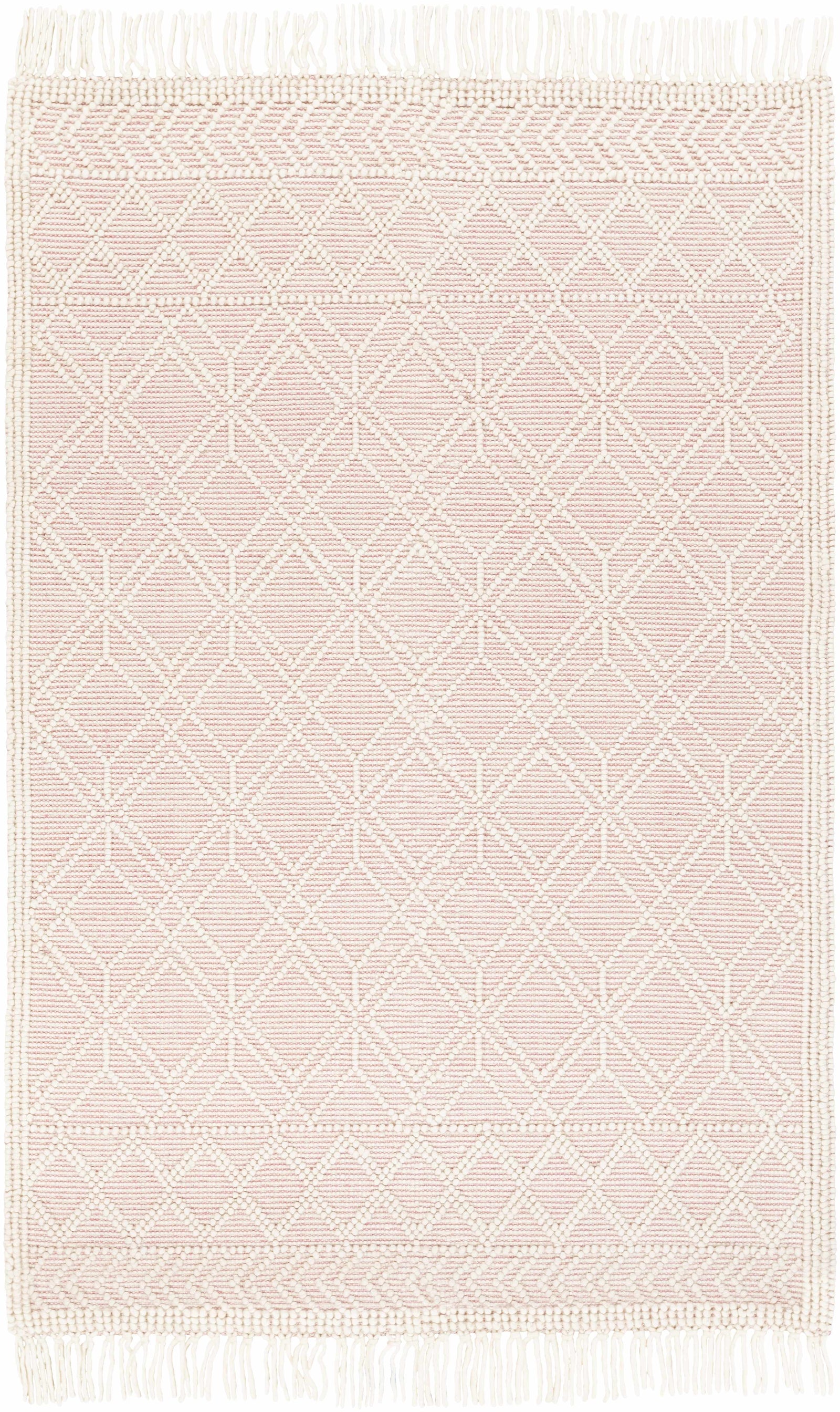 Alfombra de lana rosa suave Ramsbury