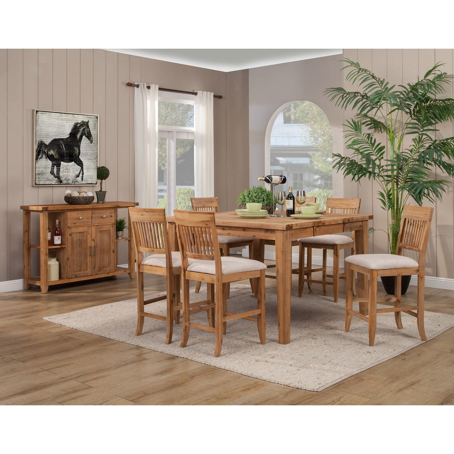 Servidor Aspen, color natural antiguo
