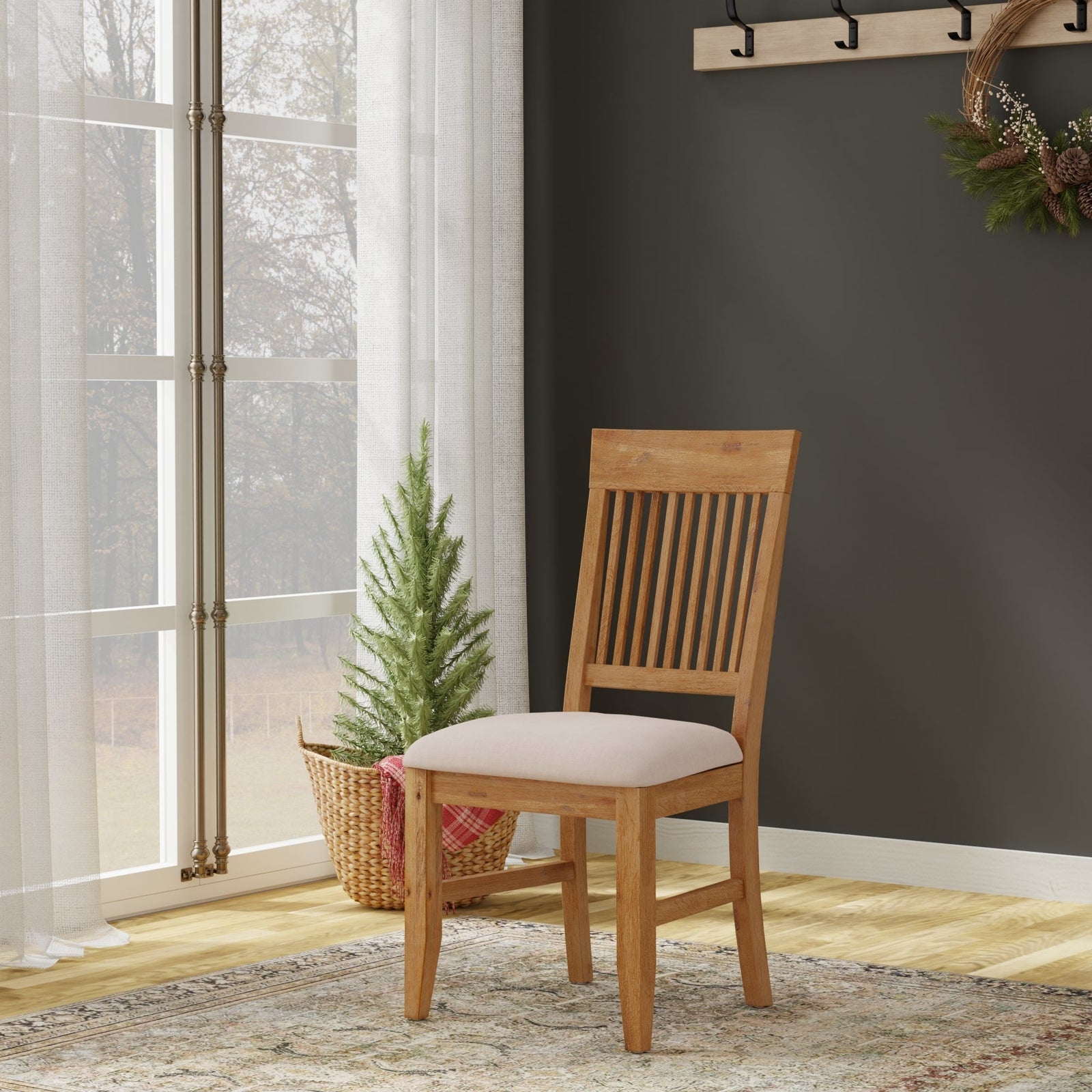 Sillas auxiliares Aspen, color natural antiguo