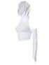 Draped Neckline Sleeveless Top