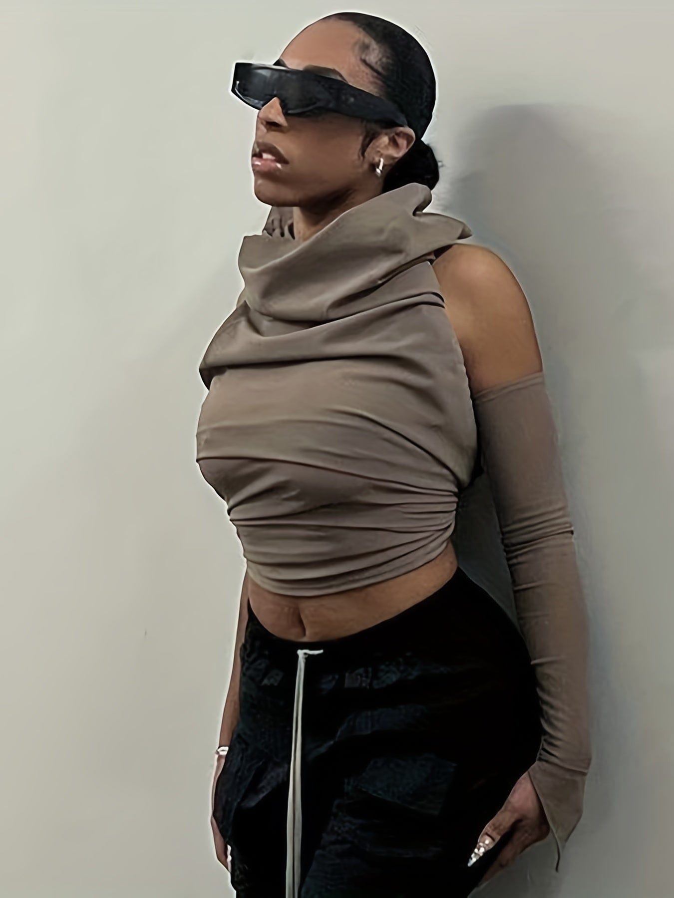 Open Shoulder Halter Neck Top