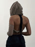 Draped Neckline Sleeveless Top