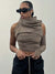 Draped Neckline Sleeveless Top