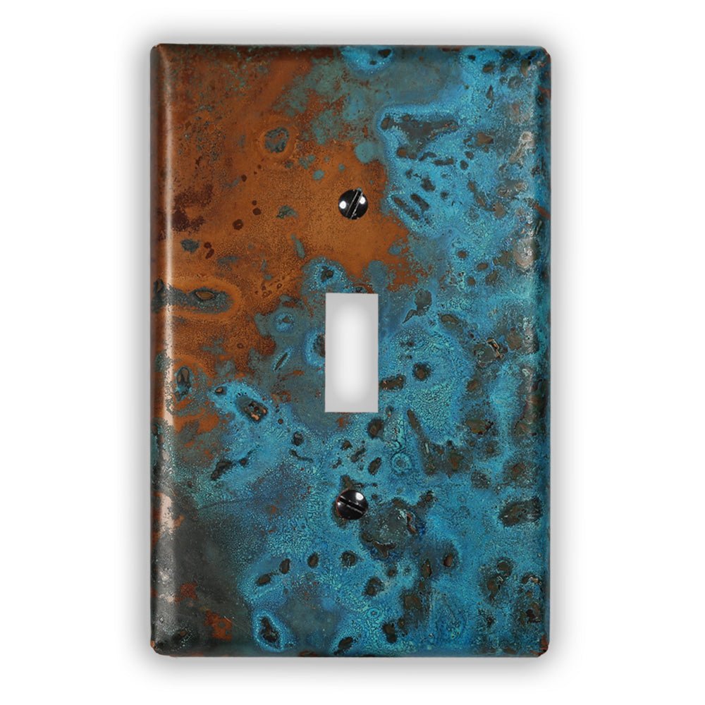 Placa de pared de cobre azul - 1 palanca