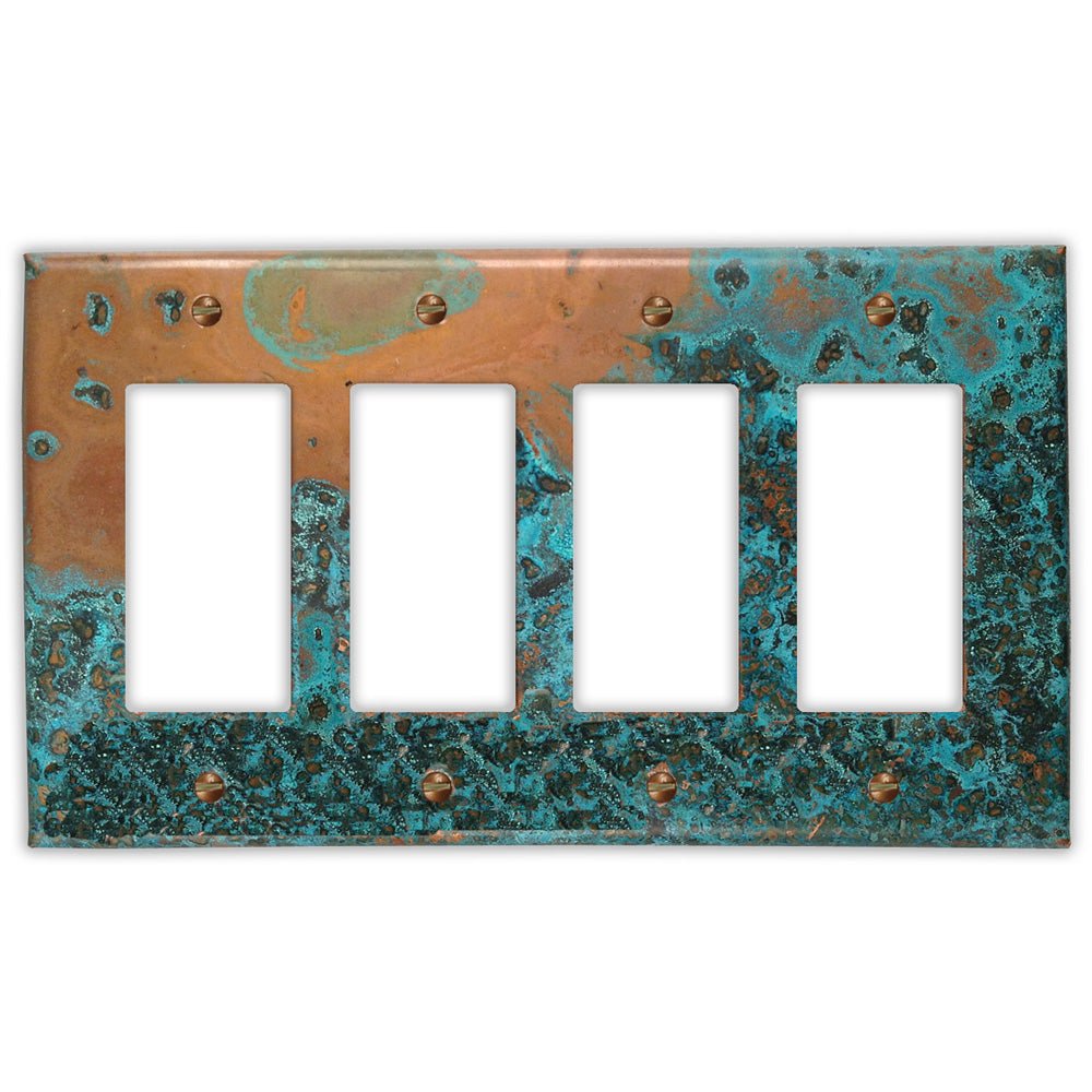 Azul Copper - Placa de pared de 4 balancines