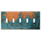 Azul Copper - 5 Toggle Wallplate